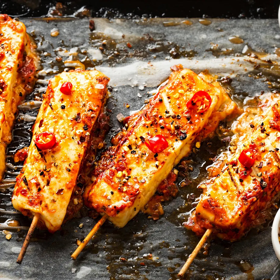 BBQ Halloumi Skewers The Fat Butcher