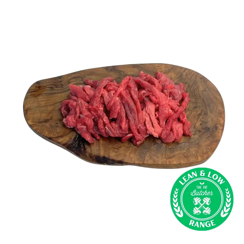 British beef strips 350-400g Lean & Low