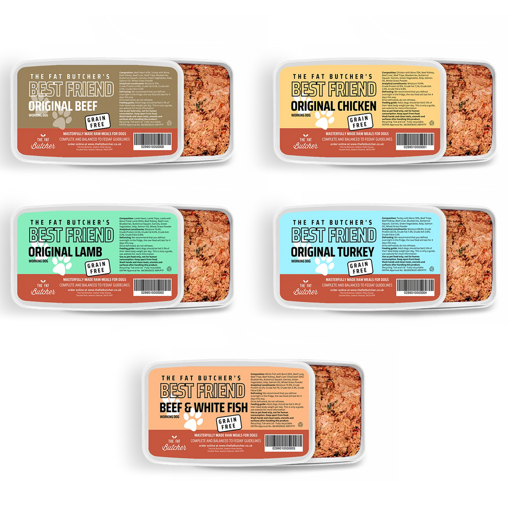 Fat Butcher's Best Friend Dog Food -Mixed Bundle - 12x500g Dog Food