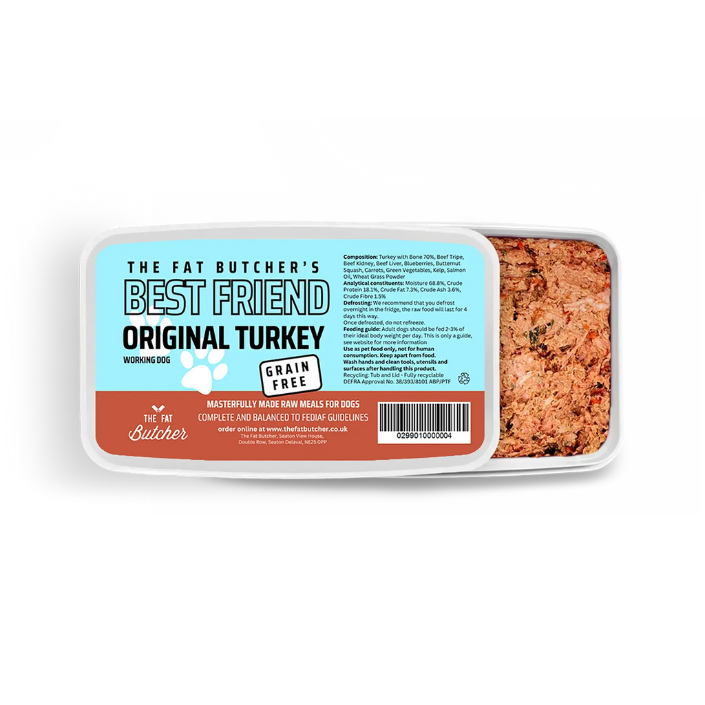 Fat Butcher's Best Friend Dog Food - Original Turkey - 12x500g Dog Food